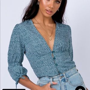 Blue Mersea Top Princess Polly *NEW WITH TAGS*
